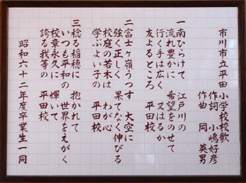 市川市立平田小学校校歌