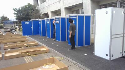 壁を設置した状態