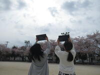 ５年理科タブレットで雲の動きを記録